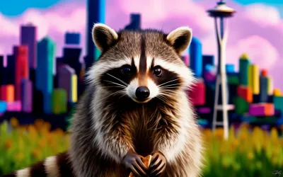 Seattle's Resilient Raccoon Captures Hearts Online and in Virtual Worlds
