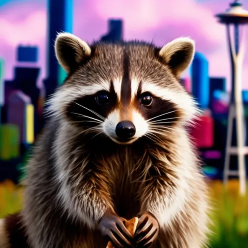 Seattle's Resilient Raccoon Captures Hearts Online and in Virtual Worlds